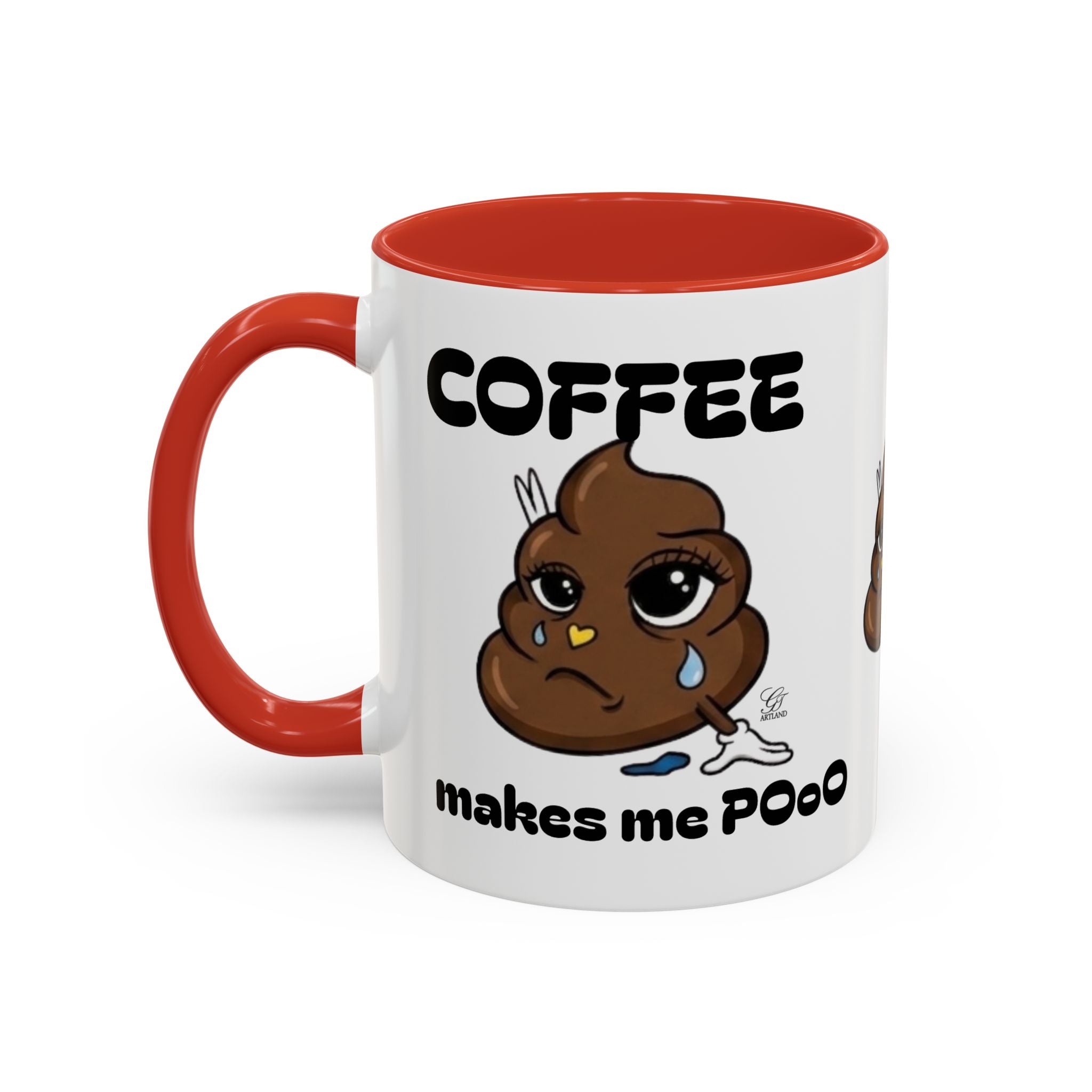 Coffee Mug — "Coffee Makes Me Pooo" Funny Novelty Accent Mug by GT Artland