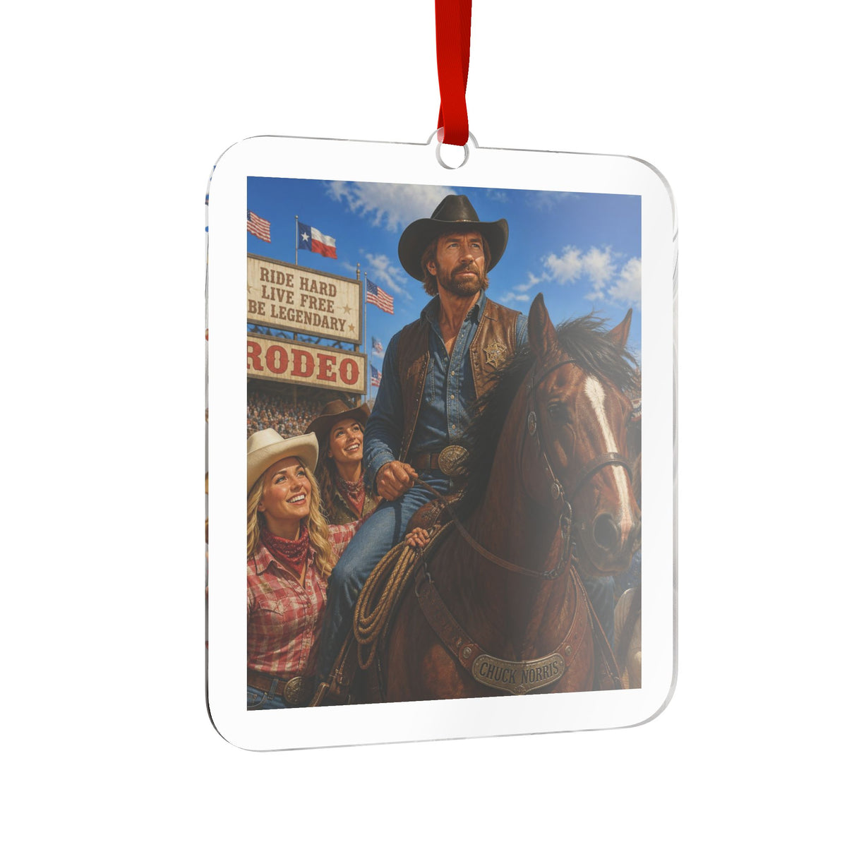 Western Cowboy Rodeo Custom Cut Acrylic Ornament