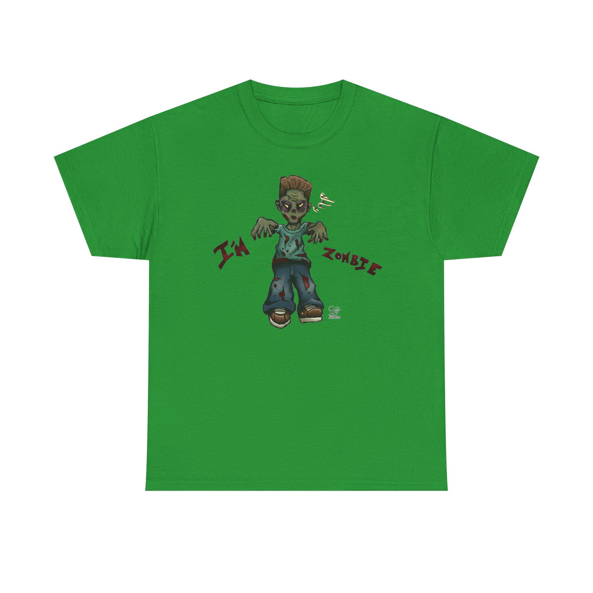 Cartoon Zombie Kid T-Shirt | I'm a Zombie, Halloween Tee by GT Artland