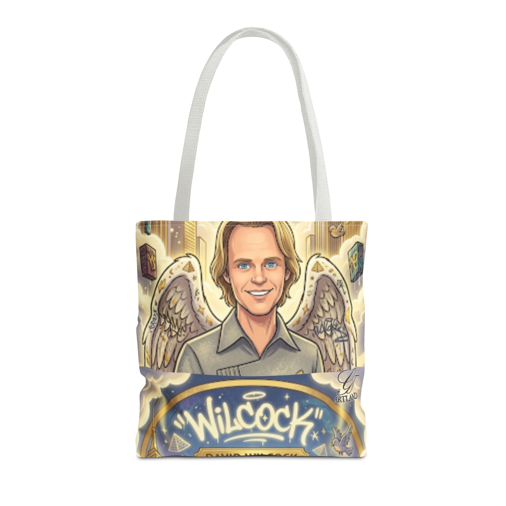 Wilcock Angel Wings Portrait Tote Bag – Illustrated Memorial/Tribute Carryall by GT Artland