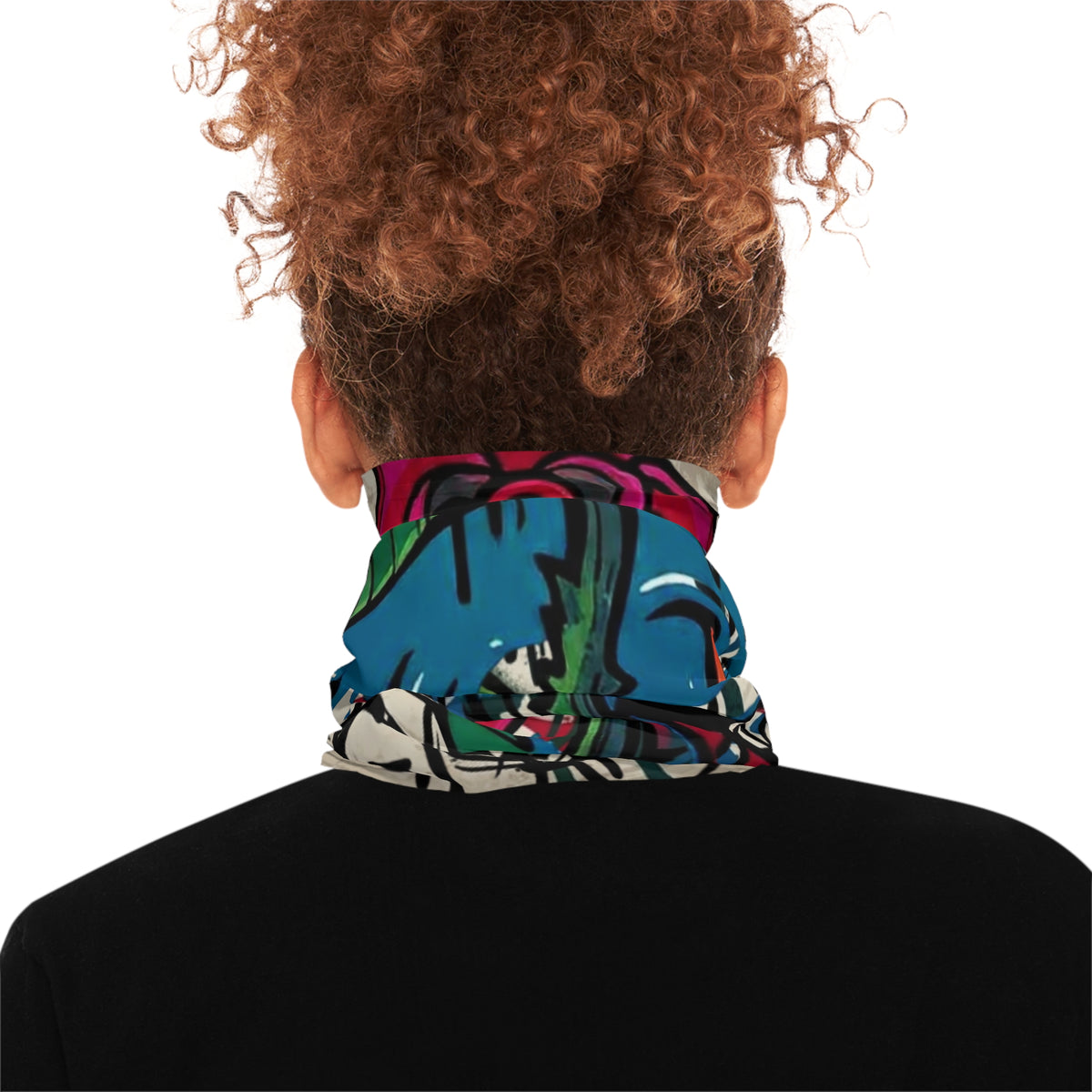 Shark & Rose Graphic Neck Gaiter — Street Art Face Mask by GT Artland