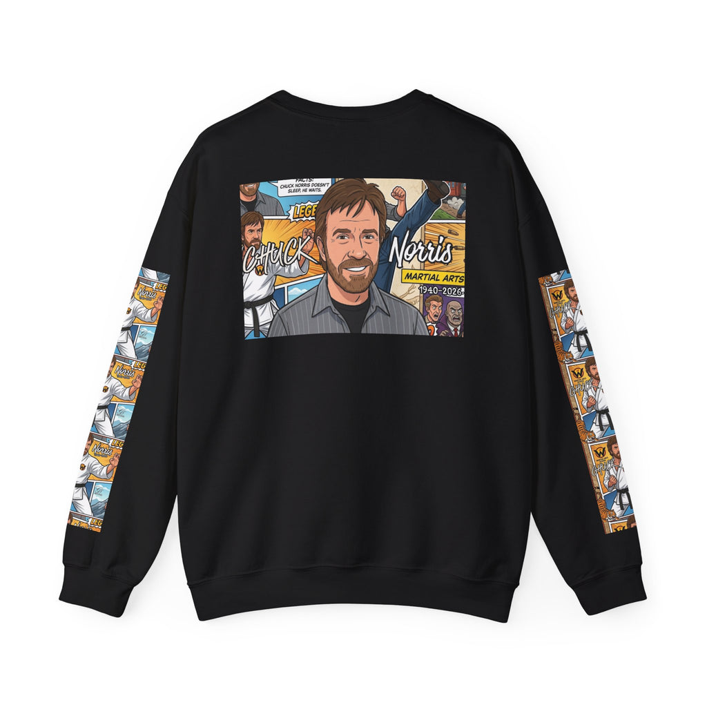 Chuck Norris Toon Urban Retro Martial Arts Legend Crewneck Sweatshirt