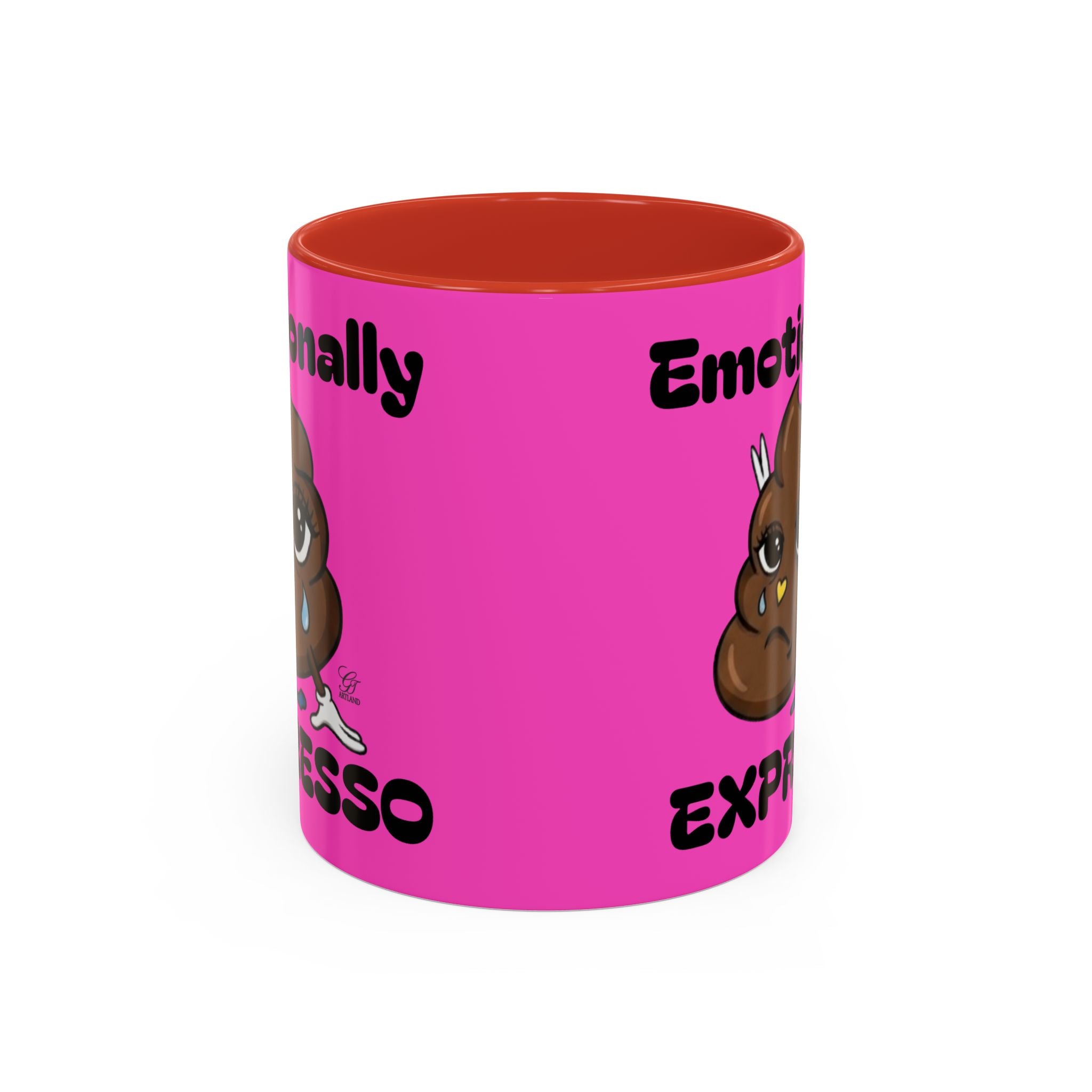 Emotionally Expresso Cute Crying Poop Emoji Designer Coffee Mug by GT Artland