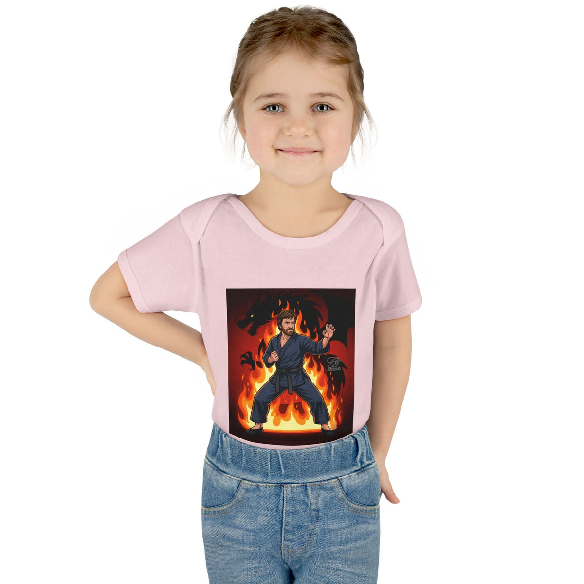Flame Ninja Infant Bodysuit | Dragon Fire Martial Arts Baby Onesie