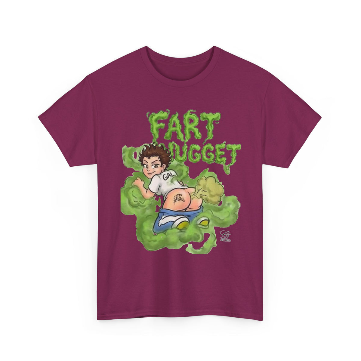 Fart Nugget graphic tee | Funny cartoon kid fart illustration T-Shirt