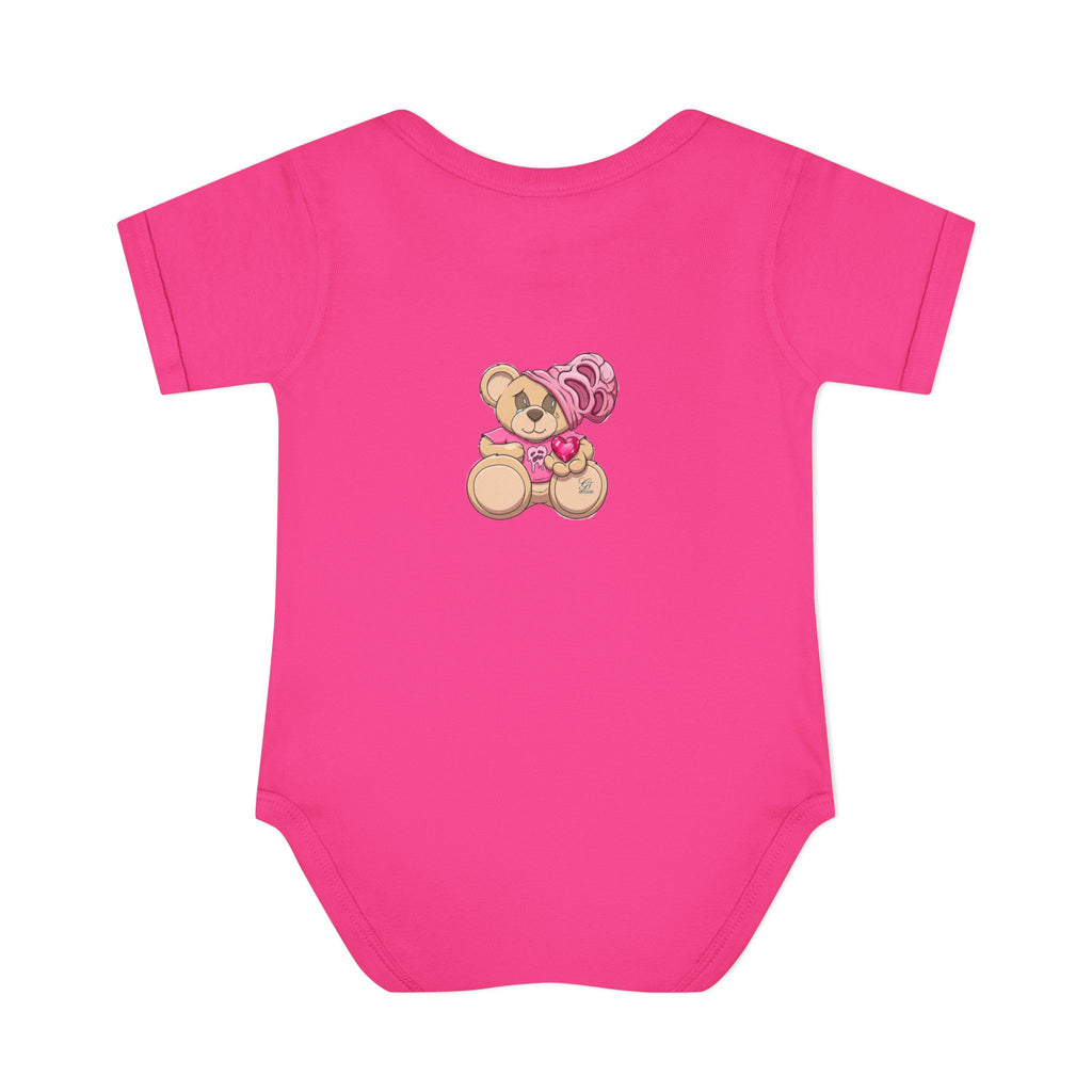 Pink Heart Teddy Bear Infant Bodysuit by GT Artland
