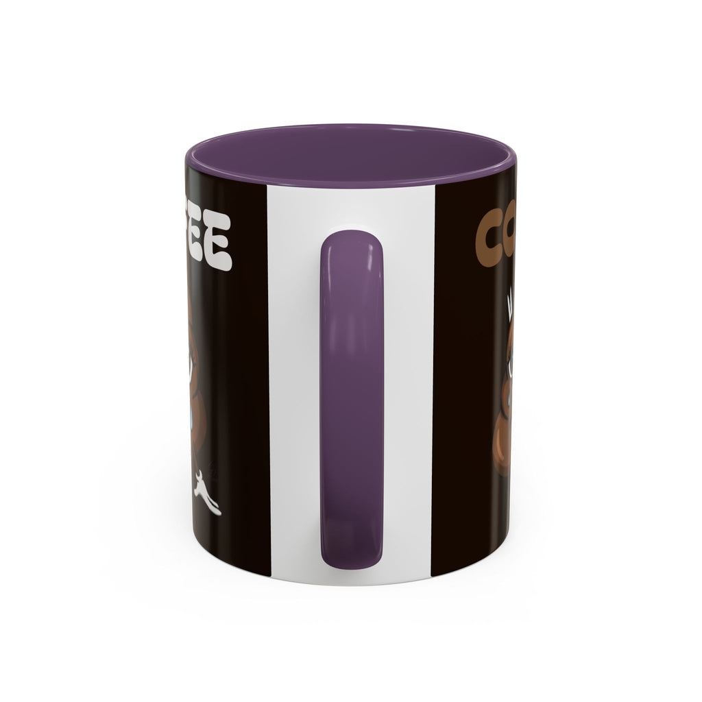 Coffee Mug — Cute Sad Poop Emoji with “COFFEE” Text Accent Mug by GT Artland