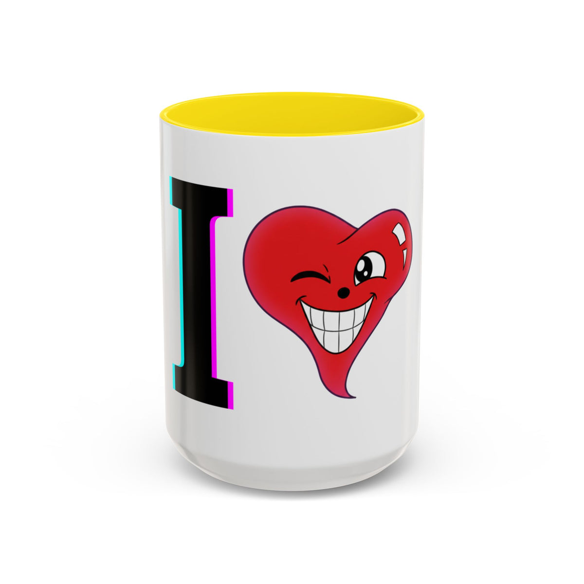 Winking Heart Graphic Mug | Accent Coffee Mug 11oz 15oz