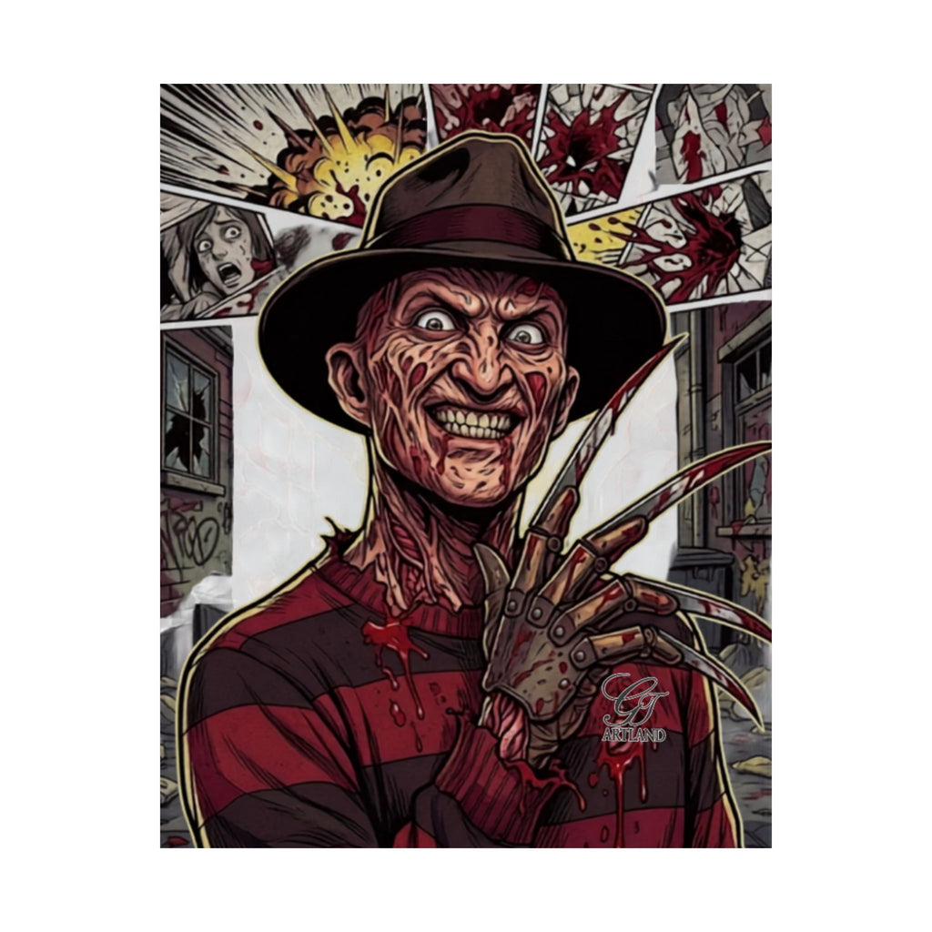 Elm Street Gangsta Horror Matte Vertical Posters by GT Artland