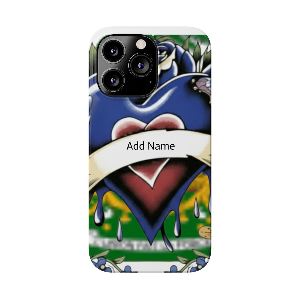 Blue Rose Garden Urban Styled Illustration Slim Phone Case |  by GT Artland