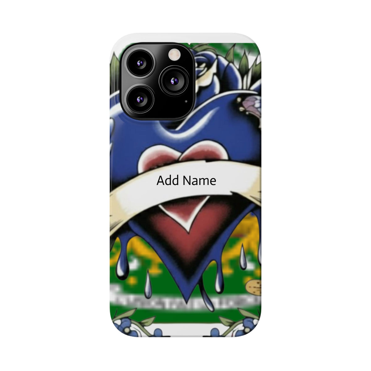 Blue Rose Garden Urban Styled Illustration Slim Phone Case |  by GT Artland