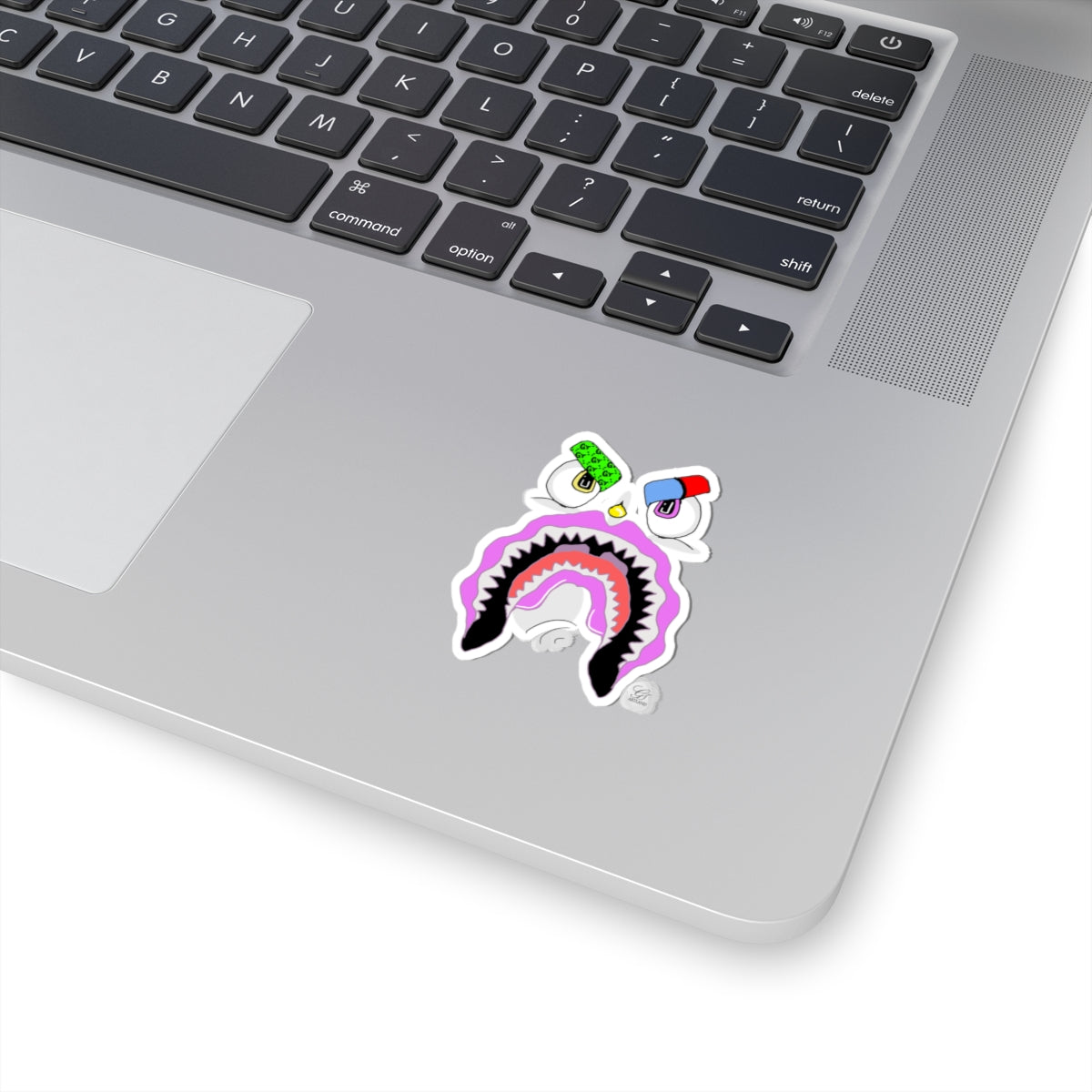 Gape Shark Bite Cartoon Sticker | Kiss-Cut Sticker by GT Artland