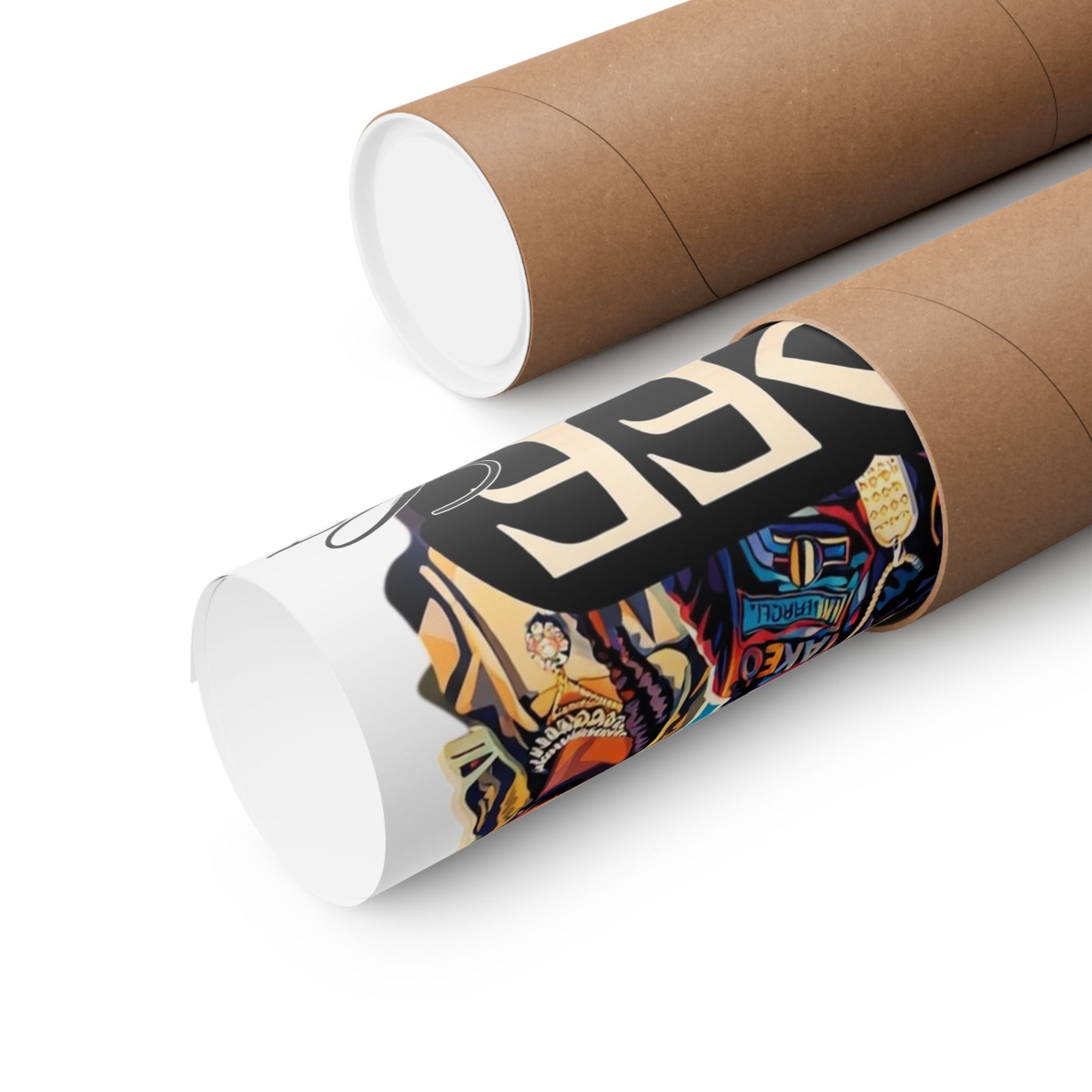 Hip hop Mogul takeoff urban art illustrated Poster | Matte Vertical Posters by GT Artland