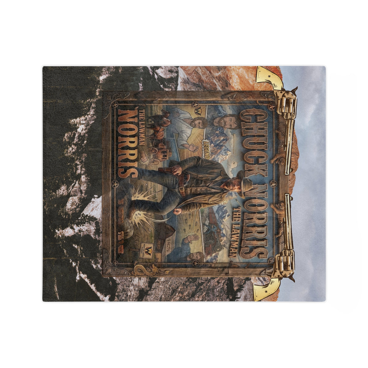 Chuck Norris Journey Velveteen Microfiber Blanket - Souvenir