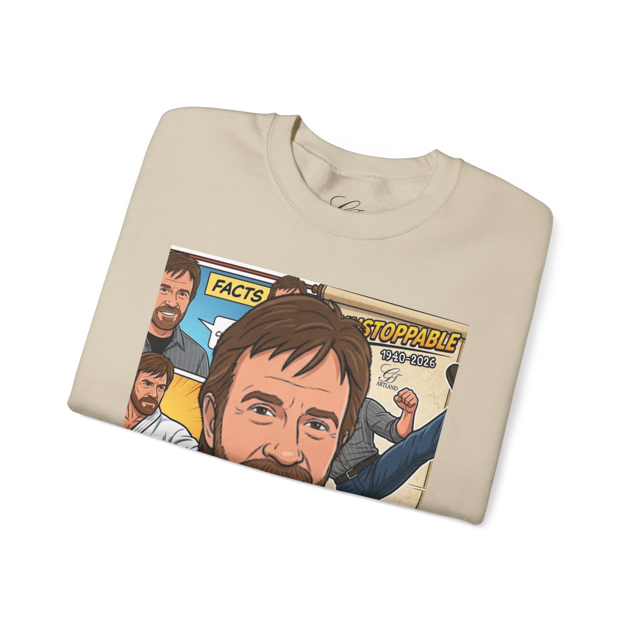 Chuck Norris Toon Urban Retro Martial Arts Legend Crewneck Sweatshirt