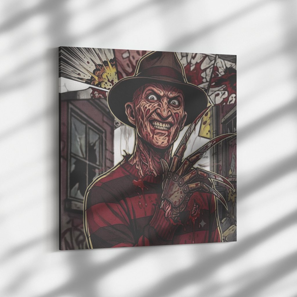 Nightmare Freddy Horror Airbrush Designer Canvas Wrap by GT Artland