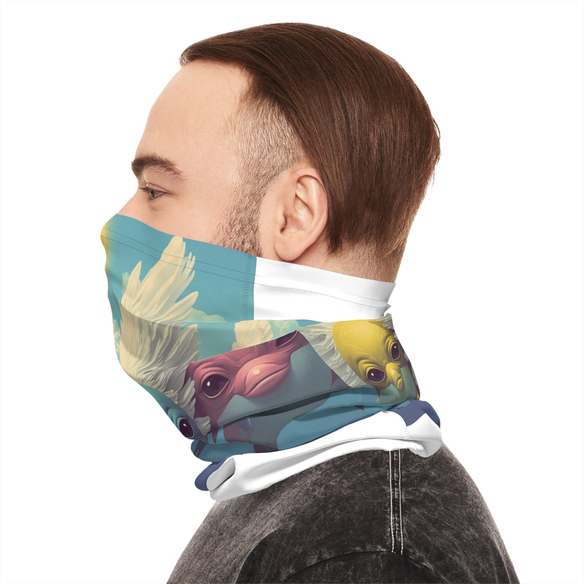Pastel Dolphin Scenic Neck Gaiter |  Face Mask