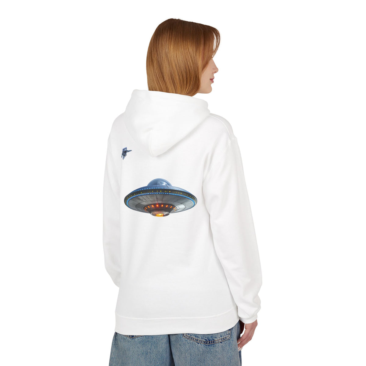 Retro UFO Spaceship Hoodie | Paranormal Alien Abduction Design