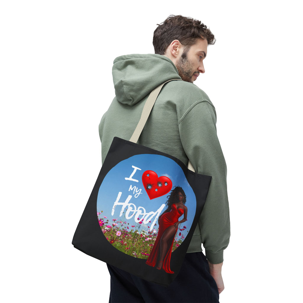 I Love My Hood tote bag | All-over print handbag