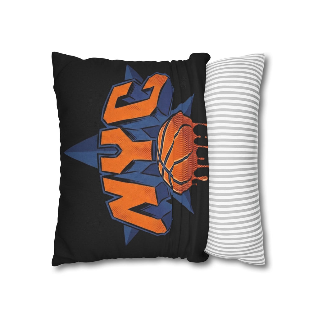 NYC Dripping Basketball Pillowcase | Square Throw Pillowcase by GT Artland