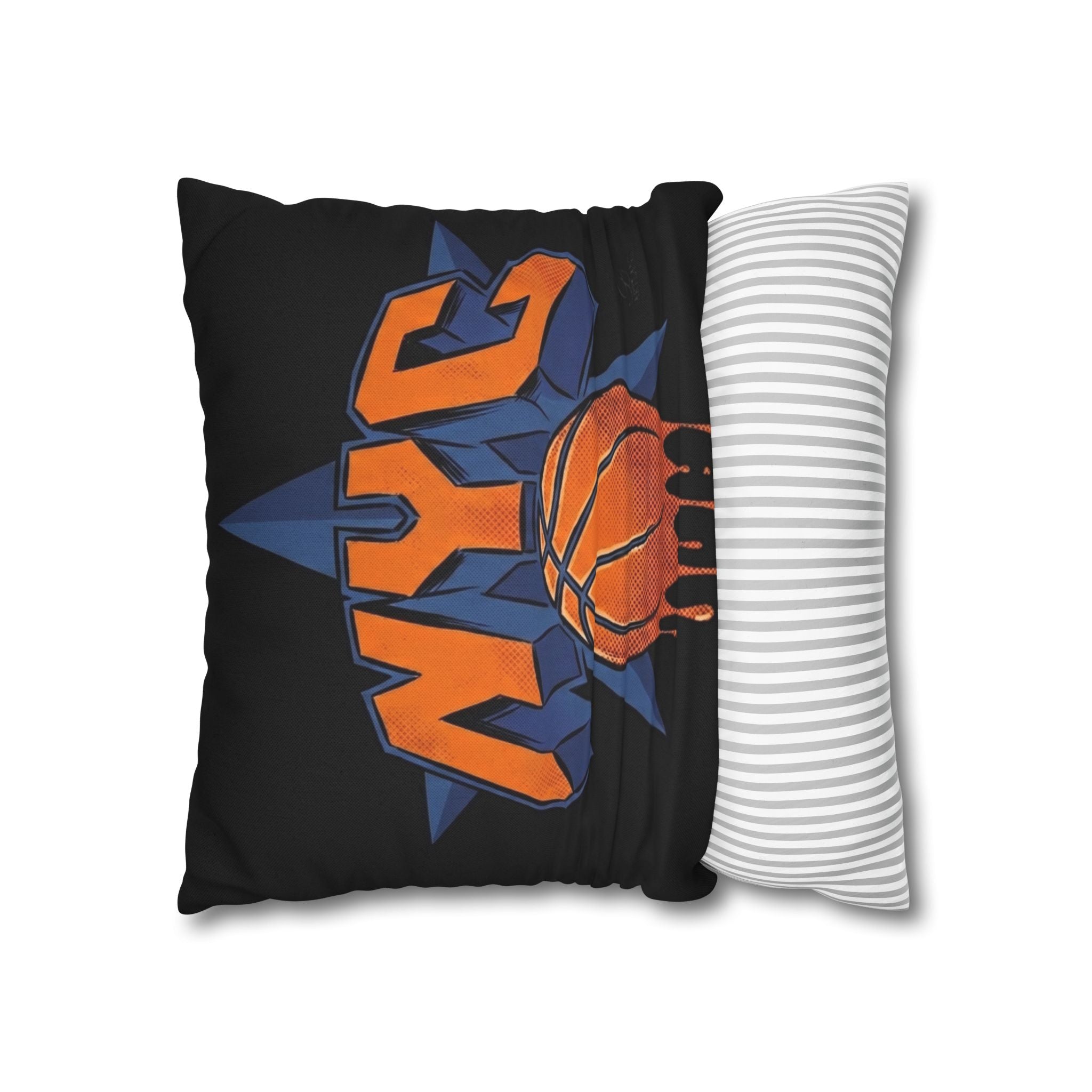 NYC Dripping Basketball Pillowcase | Square Throw Pillowcase by GT Artland