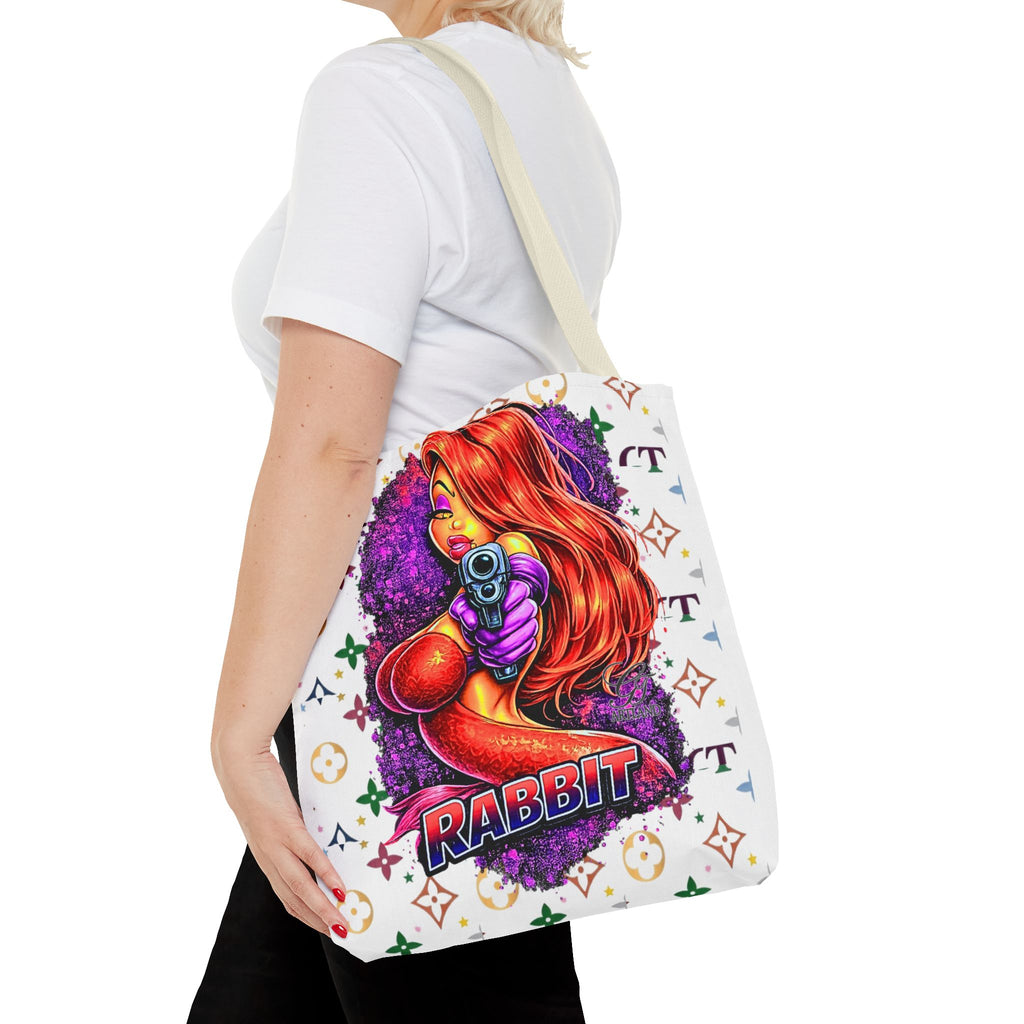 Rabbit Pin-Up Tote Bag – Retro Femme Fatale by GT Artland
