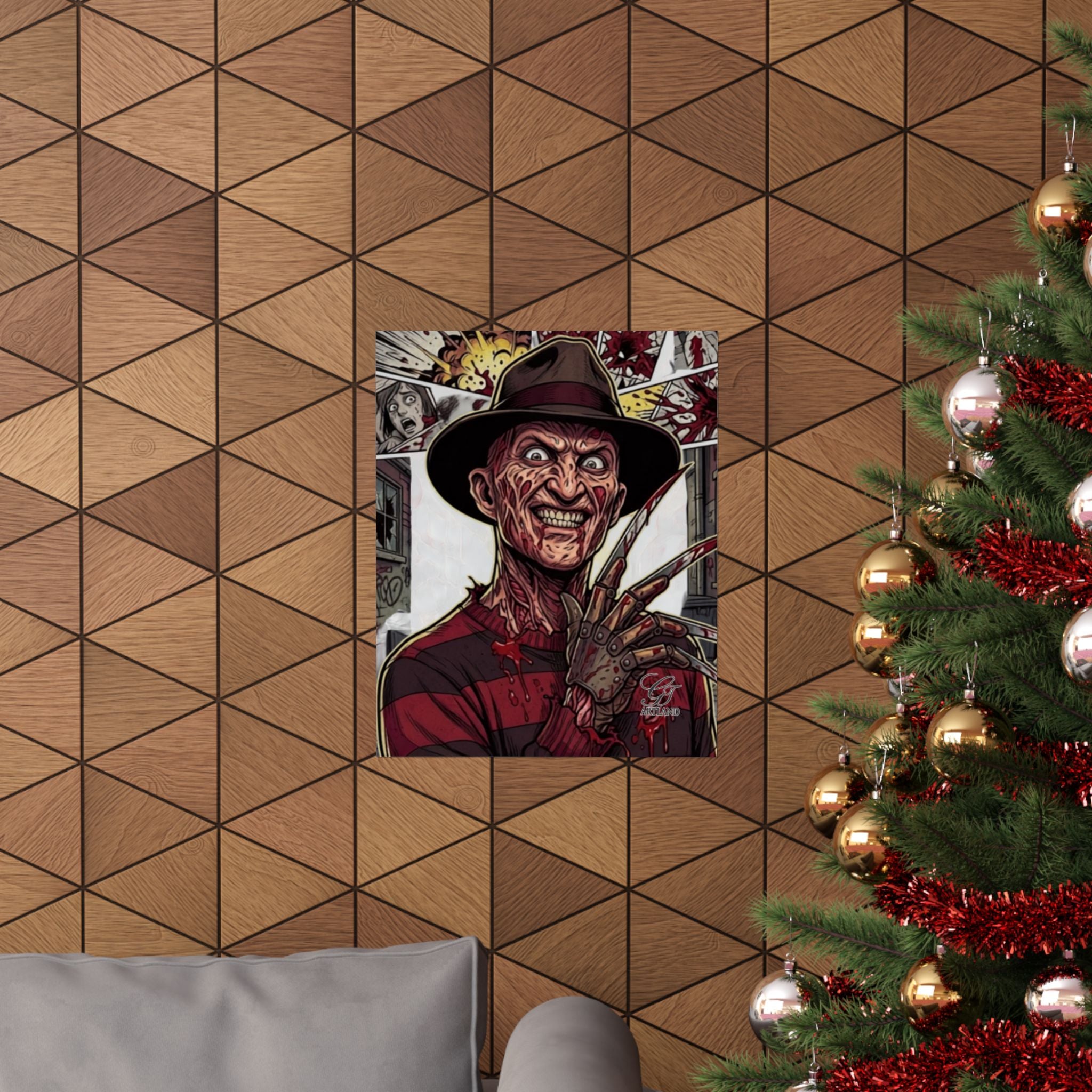 Elm Street Gangsta Horror  Airbrush Matte Vertical Posters by GT Artland