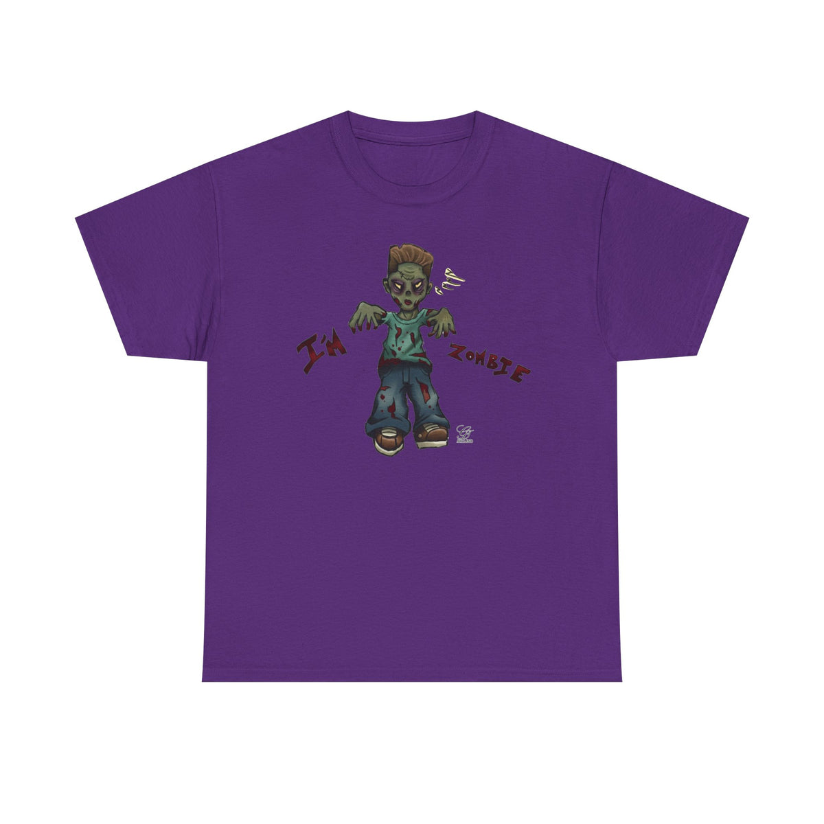 Cartoon Zombie Kid T-Shirt | I'm a Zombie, Halloween Tee by GT Artland