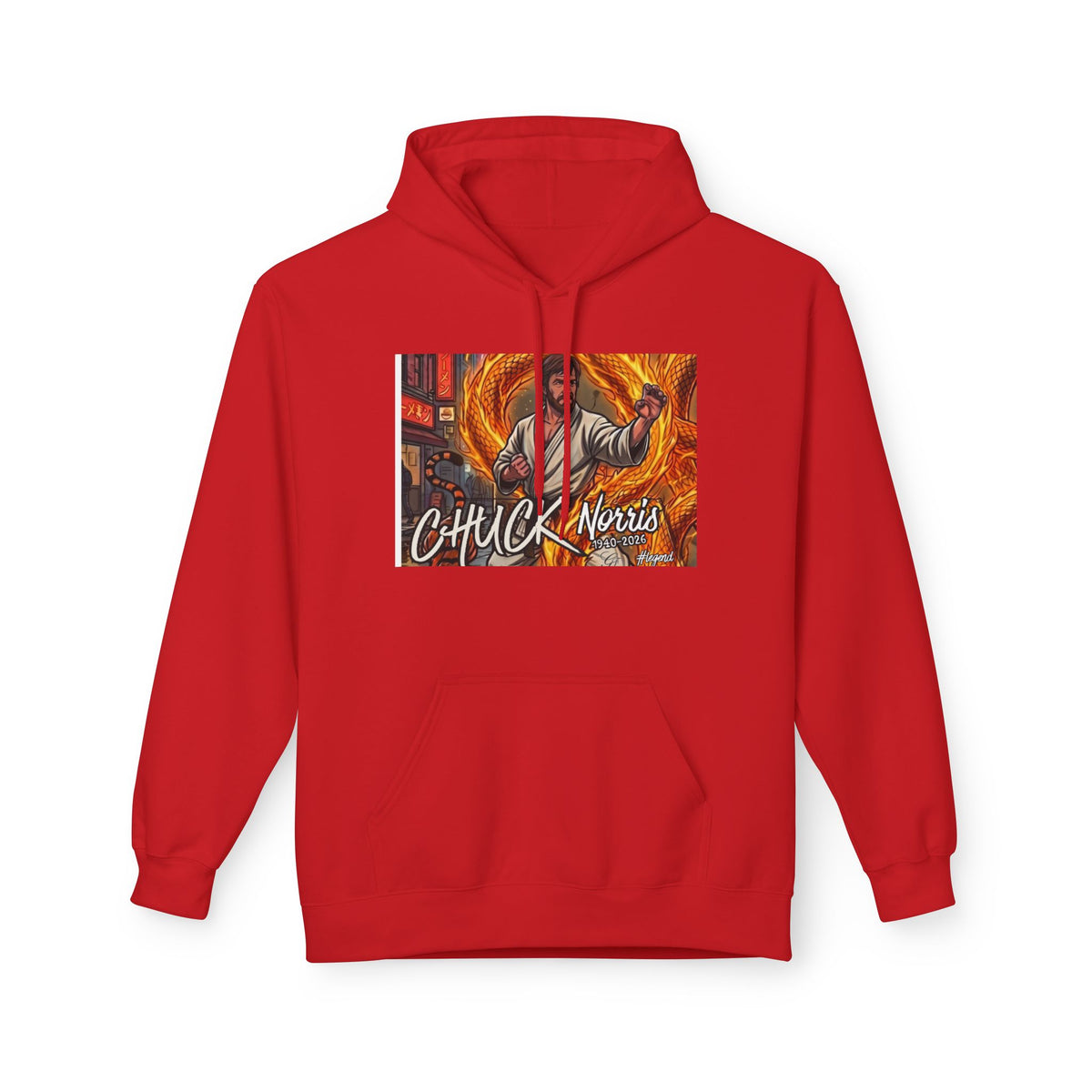Chuck Norris Martial Arts Hoodie | Action Illustration, Retro Fight Scene by GT Artland