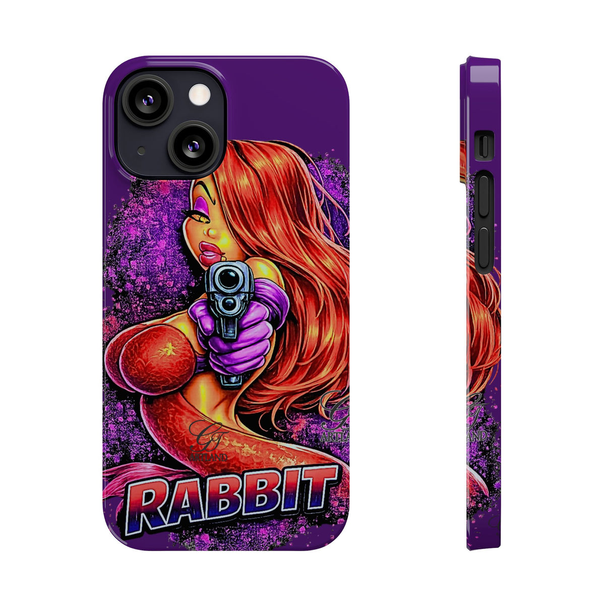 Pinup Rabbit Vixen Gun Girl Phone Case | Slim Phone Cases by GT Artland