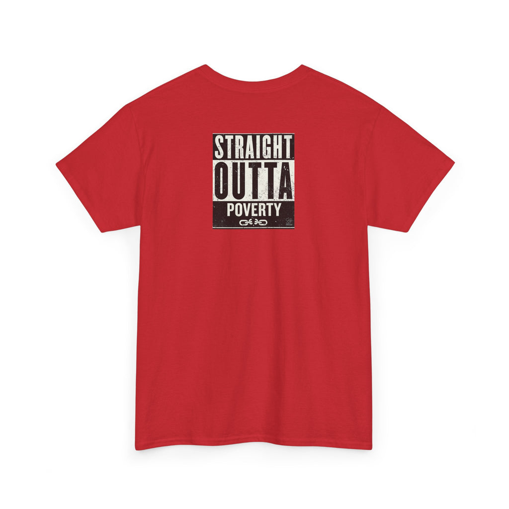 Straight Outta Poverty T-Shirt | Typographic Statement Tee by GT Artland
