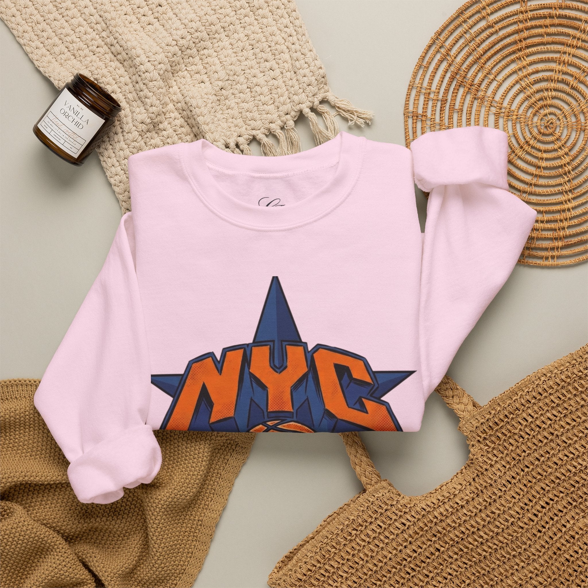 NYC Basketball Drip Crewneck Sweatshirt
