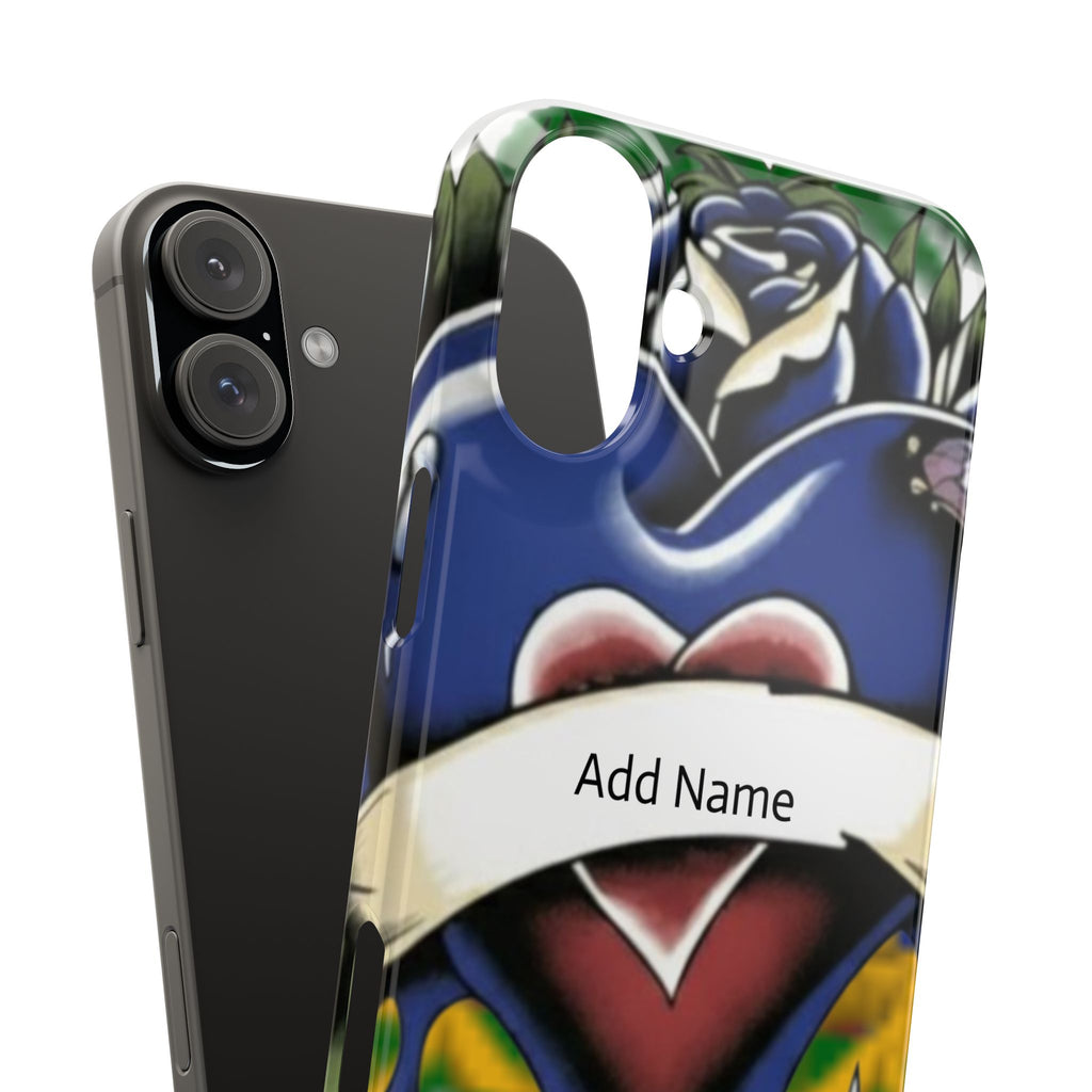 Blue Rose Garden Urban Styled Illustration Slim Phone Case |  by GT Artland
