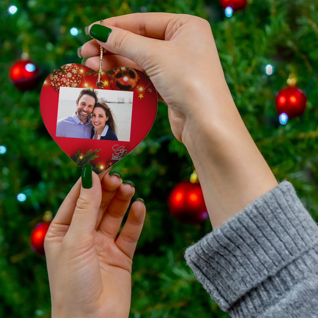 Personalized Christmas Ceramic Ornament by GT Artland