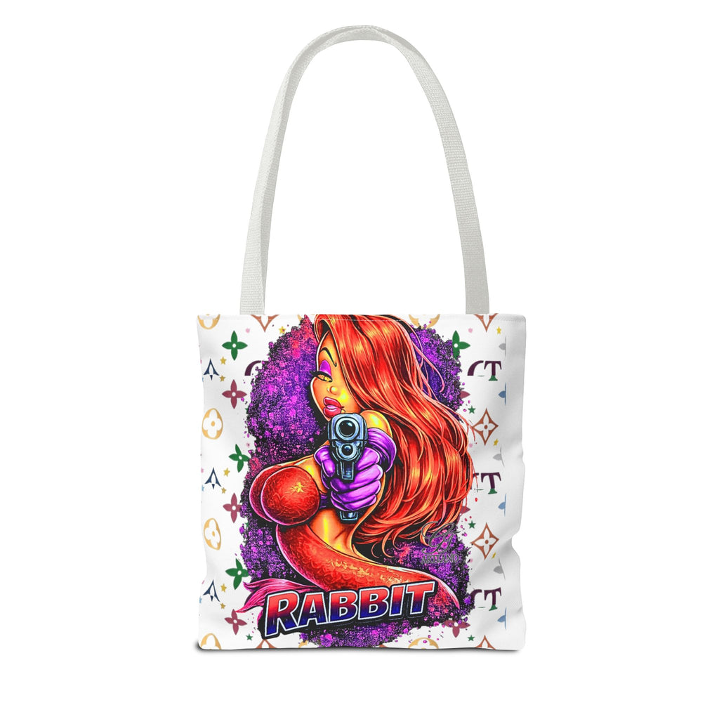 Rabbit Pin-Up Tote Bag – Retro Femme Fatale by GT Artland