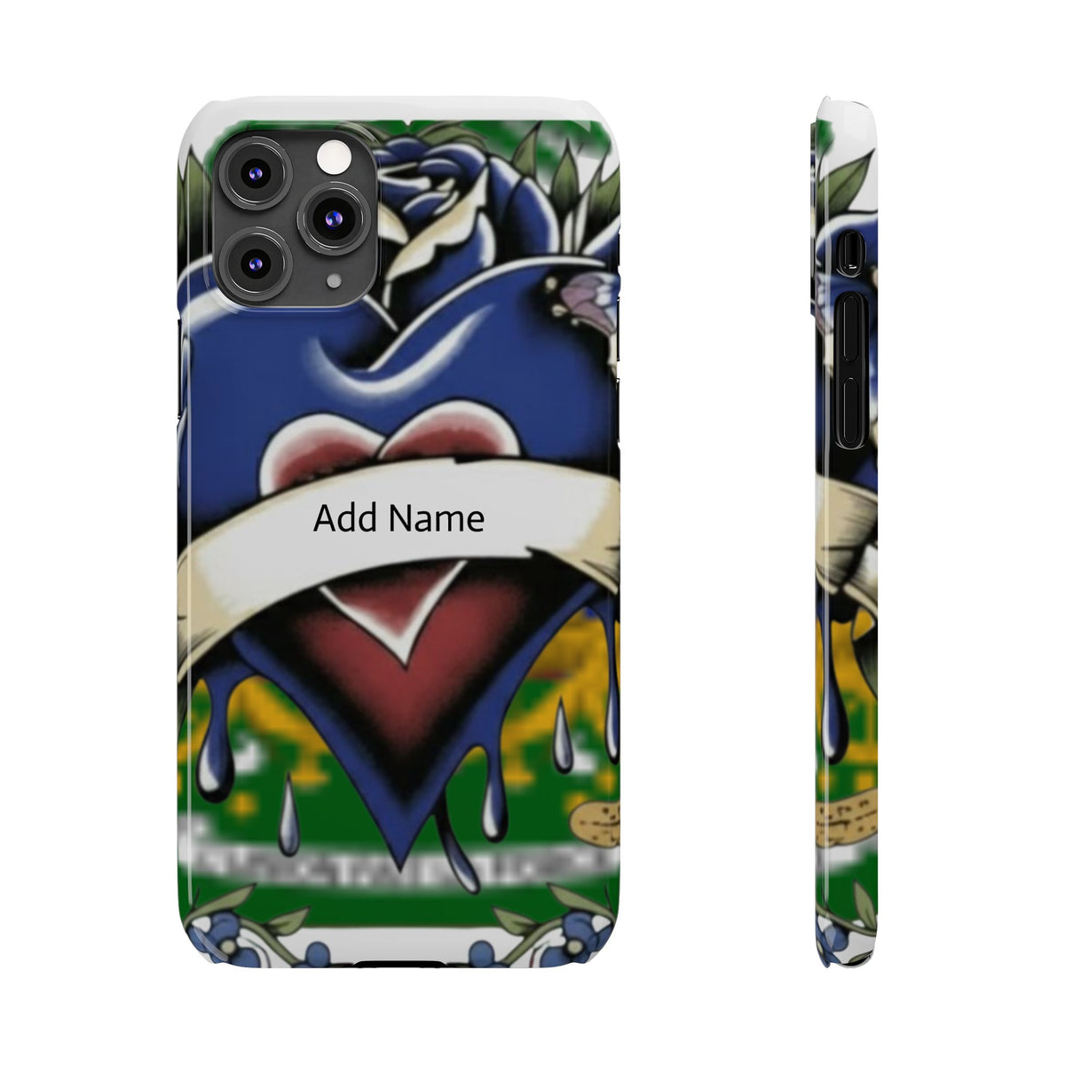 Blue Rose Garden Urban Styled Illustration Slim Phone Case |  by GT Artland