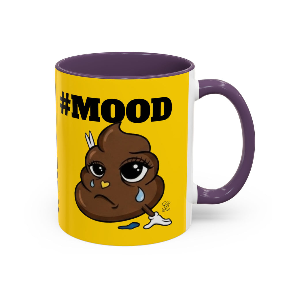 #MOOD Poop Emoji Accent Coffee Mug Yellow Edition — Funny 11/15oz Novelty Mug by GT Artland