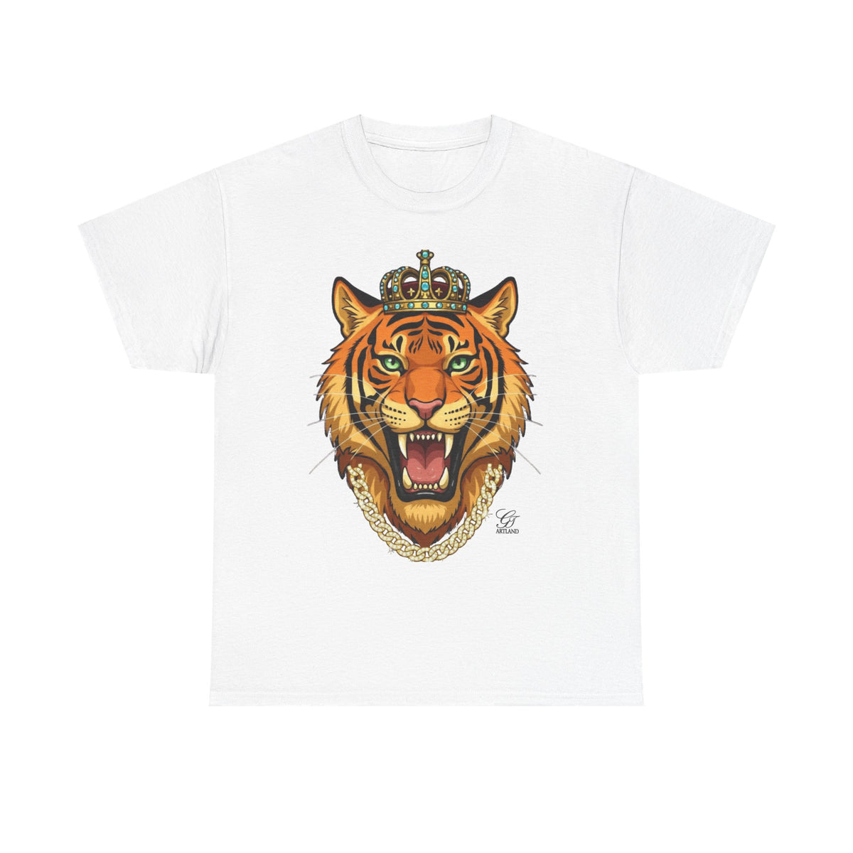 Crowned Roaring Tiger Tee | King Tiger Graphic T-Shirt by GT Artland