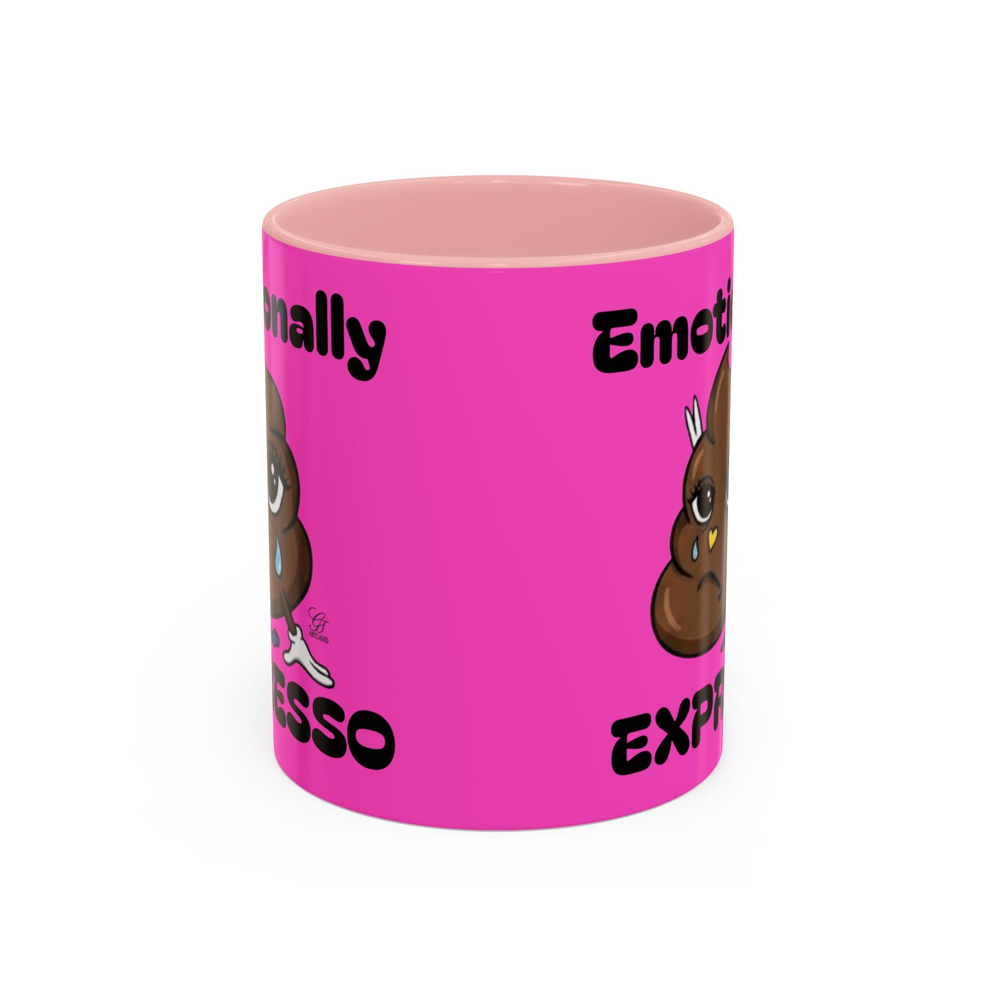 Emotionally Expresso Cute Crying Poop Emoji Designer Coffee Mug by GT Artland