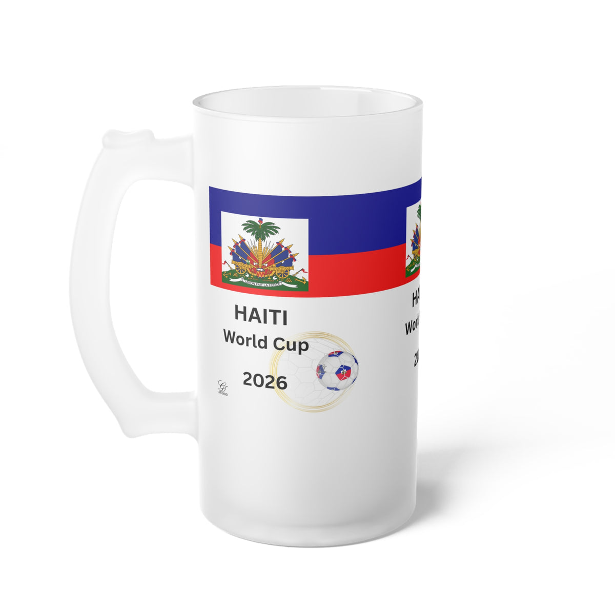 Haiti World Cup 2026 Frosted Glass Beer Mug