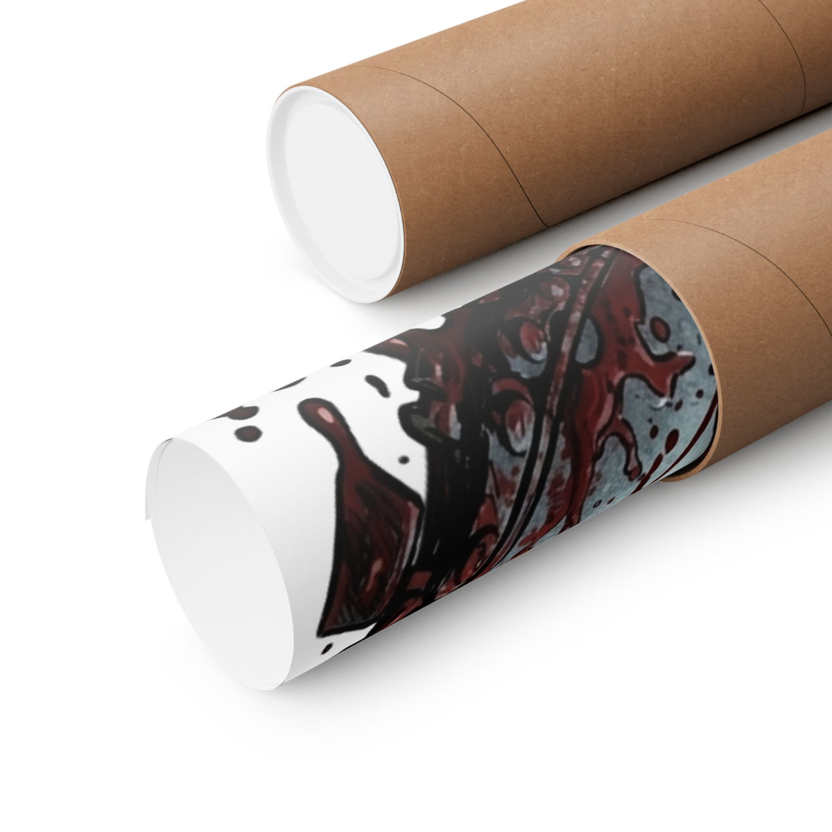 Leatherface Chainsaw Poster Matte Vertical | Horror Movie Art, Bloody Slasher Print by GT Artland