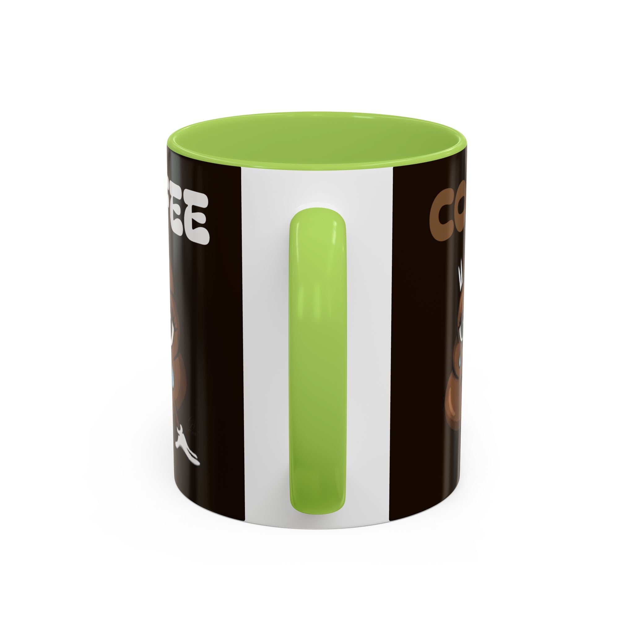 Coffee Mug — Cute Sad Poop Emoji with “COFFEE” Text Accent Mug by GT Artland