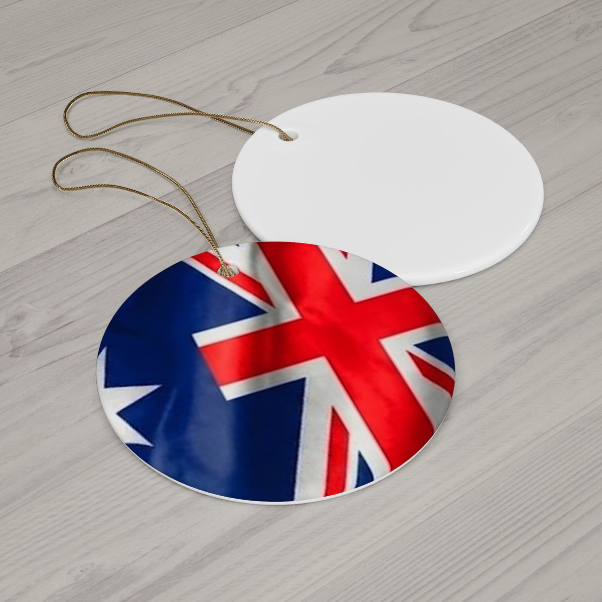 Australian Flag Ceramic Ornament – Round Holiday Decoration (4 Shapes) by GT Artland