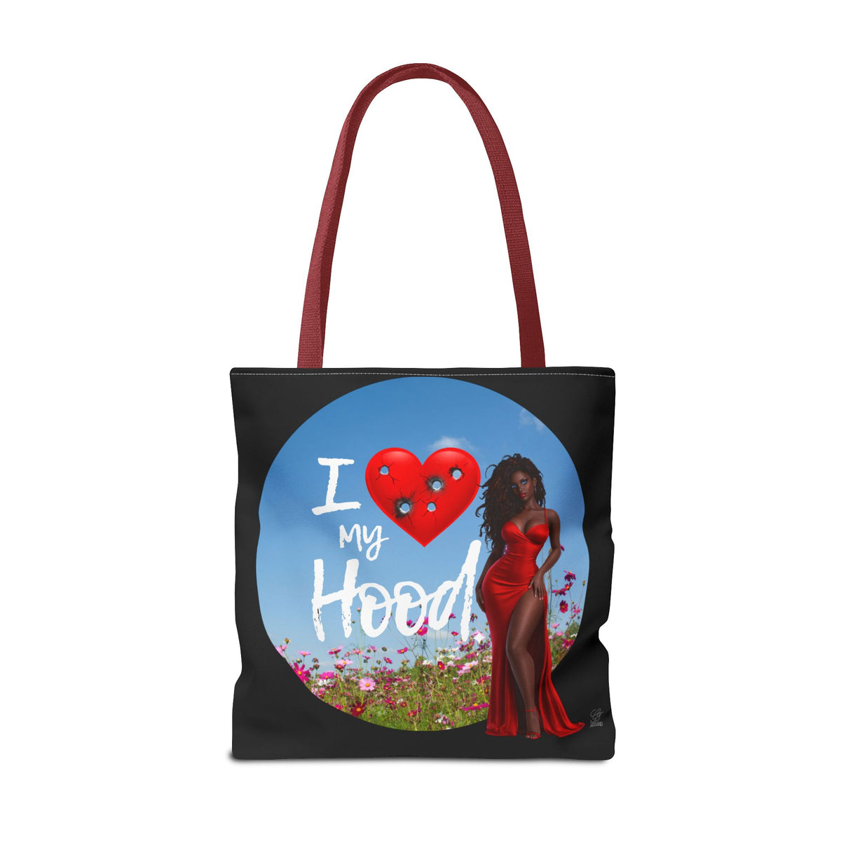I Love My Hood tote bag | All-over print handbag