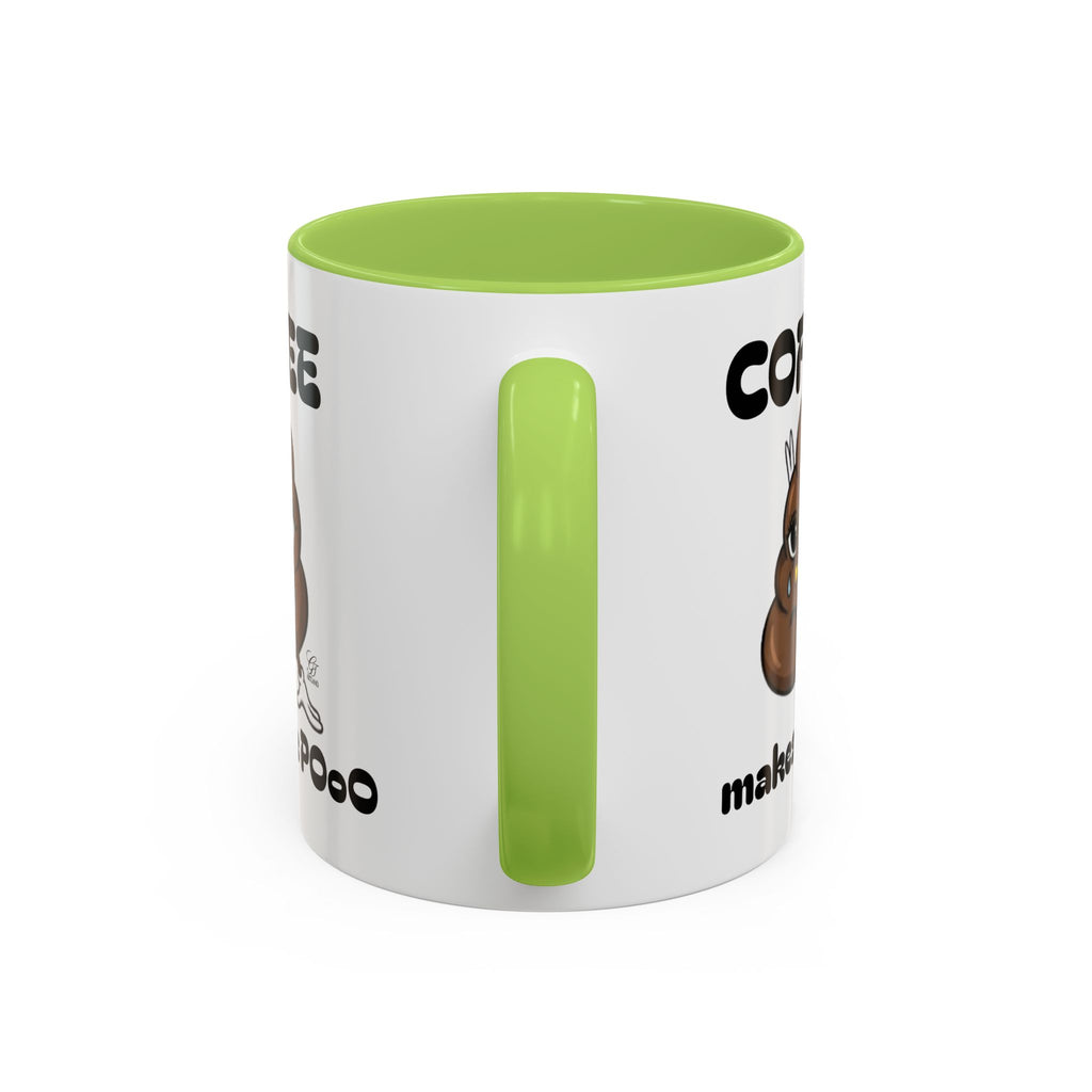 Coffee Mug — "Coffee Makes Me Pooo" Funny Novelty Accent Mug by GT Artland
