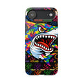 Colorful Shark GT Illustration Slim Phone Case | Neon Graffiti Pattern by GT Artland