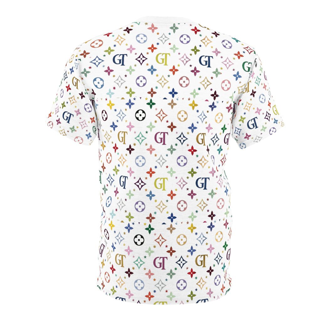 Colorful Monogram Designer Elite Pattern Tee | All-Over Print T-Shirt by GT Artland