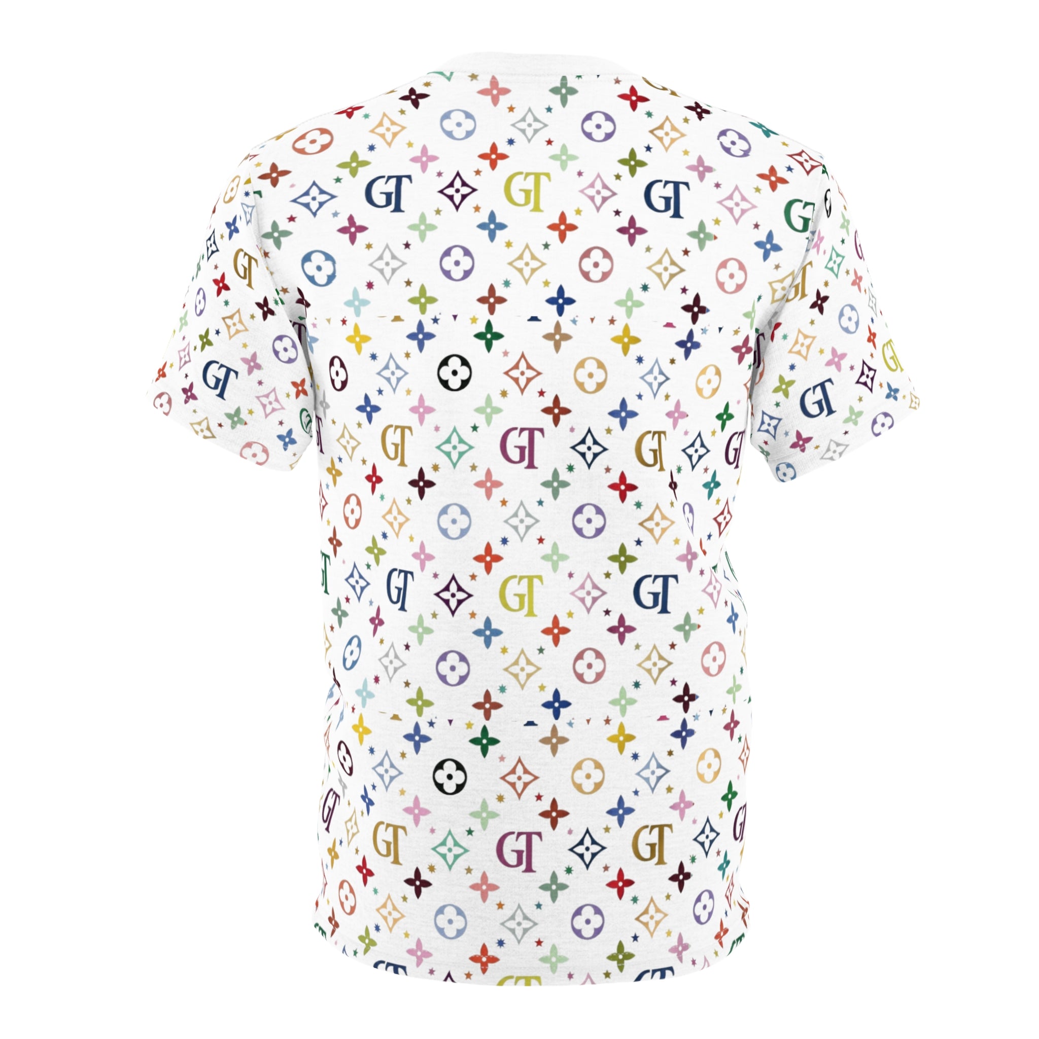 Colorful Monogram Designer Elite Pattern Tee | All-Over Print T-Shirt by GT Artland