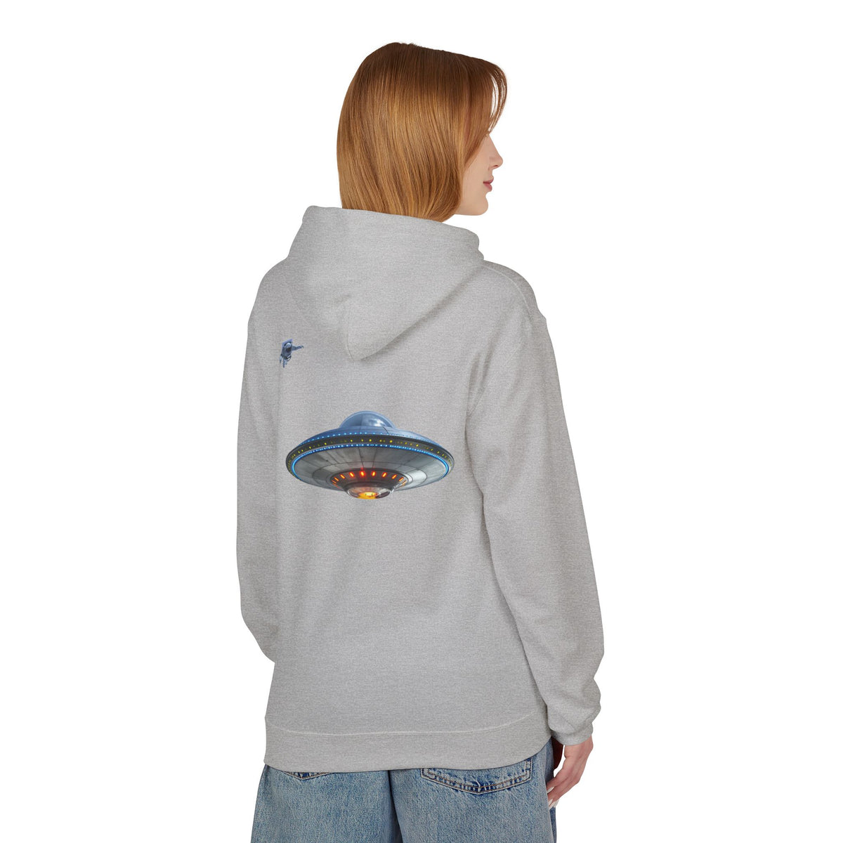 Retro UFO Spaceship Hoodie | Paranormal Alien Abduction Design