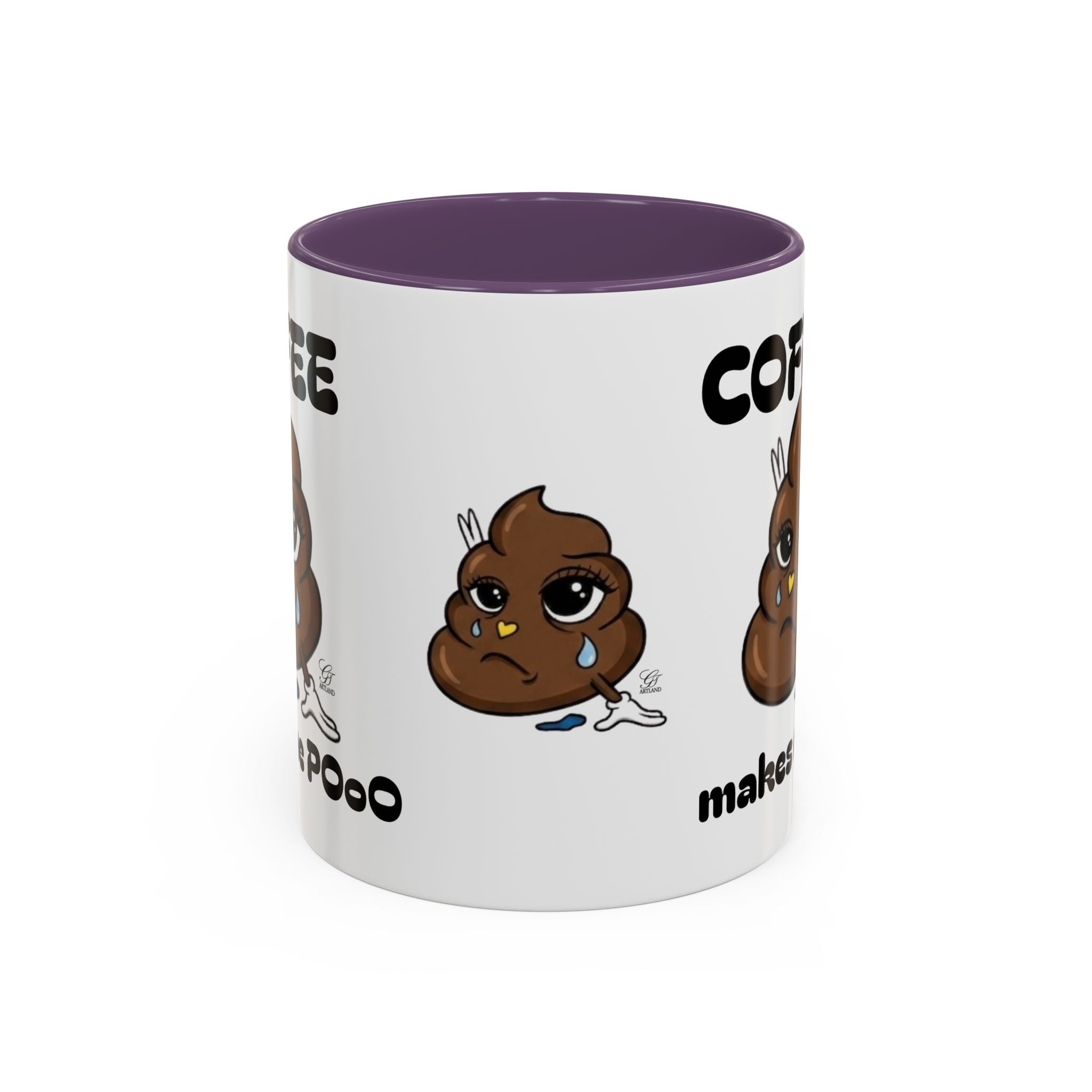 Coffee Mug — "Coffee Makes Me Pooo" Funny Novelty Accent Mug by GT Artland